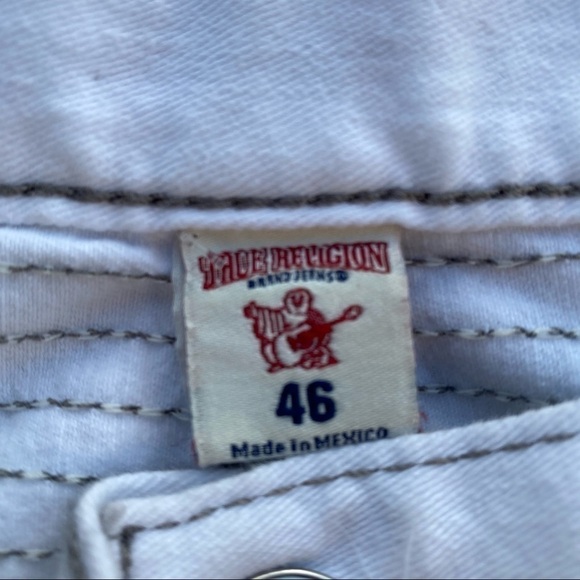 NWT True Religion Straight Jeans Men’s White 46 - Picture 4 of 6